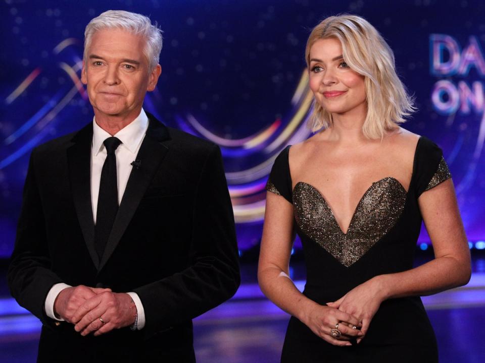 Phillip Schofield and Holly Willoughby on ‘Dancing on Ice’ (Matt Frost/ITV/Shutterstock)