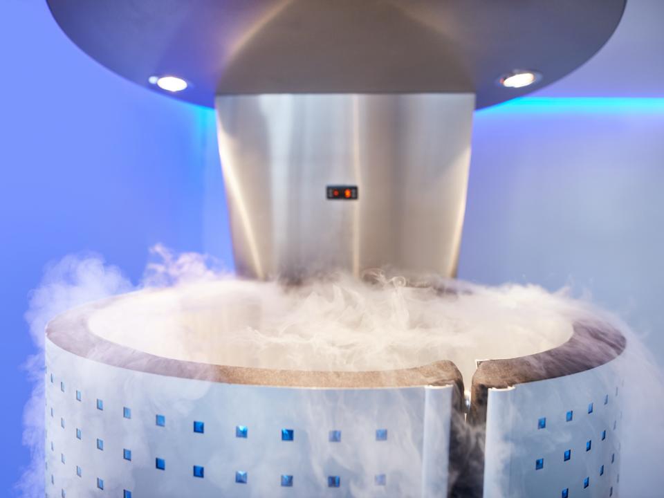 A cryo sauna.