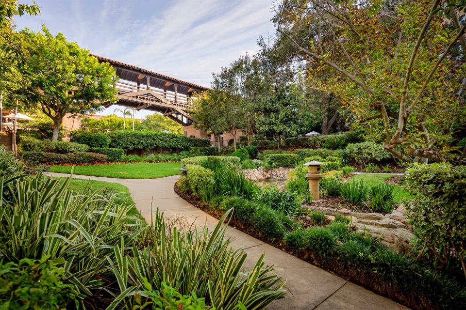 The 90-year-old Picture Bridge from the grounds of the Langham Huntington.