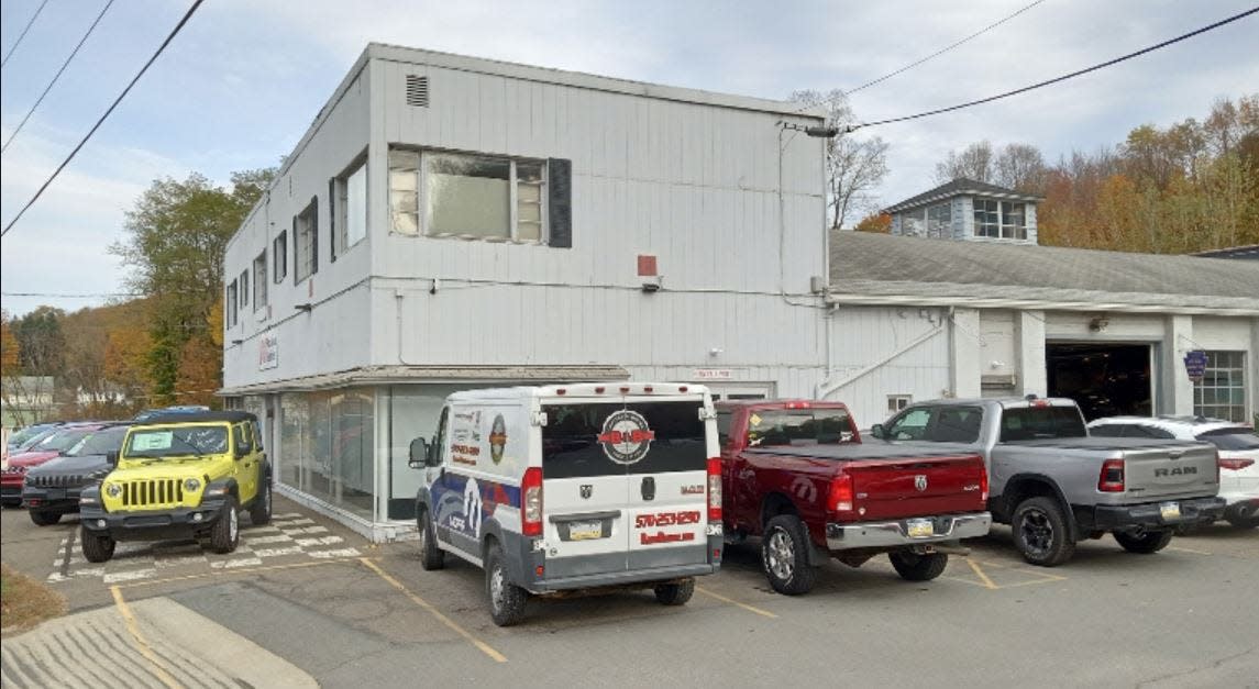 This is the B&B Chrysler Dodge Jeep Ram service and parts building, which was their original building at 125 Grandview Ave., Honesdale, when the Carmody brothers — John, Stephen and Robert — bought the business in 1970. "B&B" stood for the original owners, Bob McKinnell and Bill Malti.