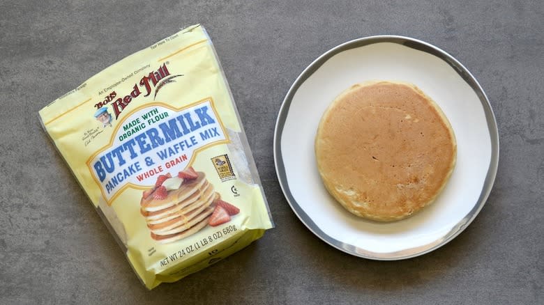 Pancake and bag of mix