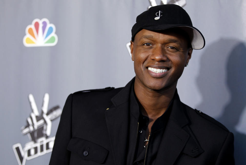FILE - In this June 29, 2011 file photo, Javier Colon, winner of the first season of the singing competition series "The Voice," poses for photographers after the finale in Burbank, Calif. More than a year after his win, Colon is among the rapidly increasing number of reality singing contest winners who didn't go on to fame and fortune. Even as these shows proliferate the number of breakout stars from their ranks has dwindled. (AP Photo/Matt Sayles, File)