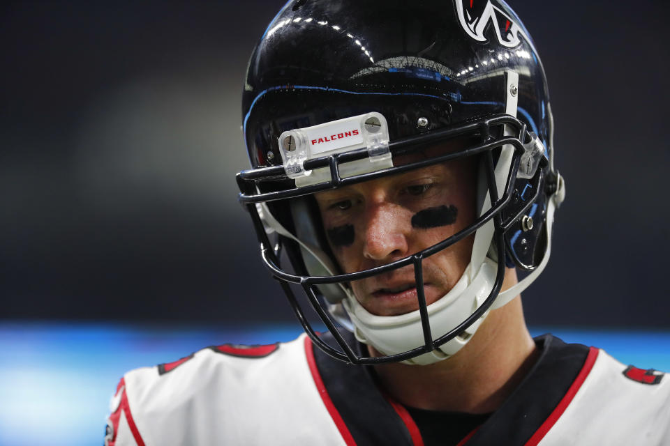 Atlanta Falcons quarterback Matt Ryan will try to turn things around on Sunday night at New England. (AP)