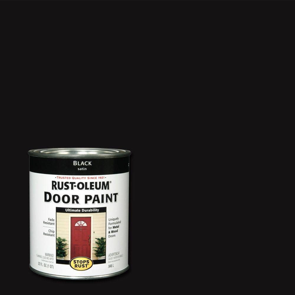 <a href="https://go.skimresources.com?id=131817X1594237&xs=1&url=https%3A%2F%2Fwww.homedepot.com%2Fp%2FRust-Oleum-Stops-Rust-1-qt-Black-Door-Paint-2-Pack-238310%2F204830628" rel="noopener" target="_blank" data-ylk="slk:Rust-Oleum Black Door Paint;elm:context_link;itc:0;sec:content-canvas" class="link rapid-noclick-resp">Rust-Oleum Black Door Paint</a>