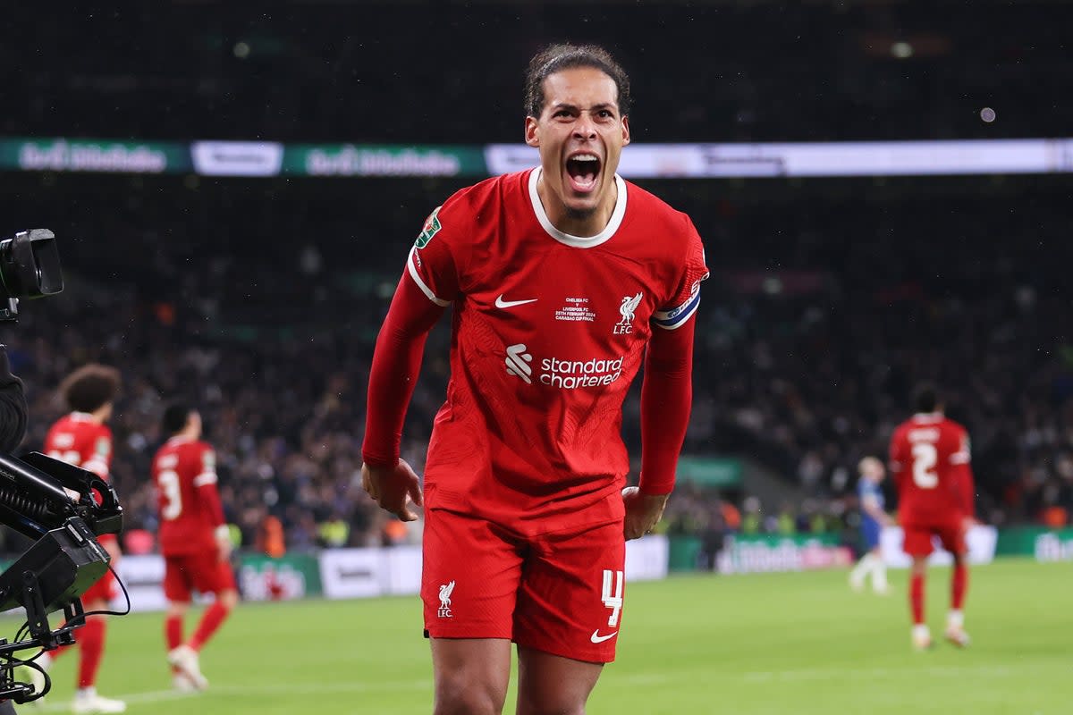 Virgil van Dijk was denied once but still had the final say at Wembley (Getty Images)