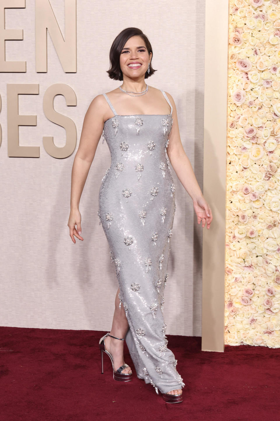 America Ferrera attends the 81st Annual Golden Globe Awards. / Credit: / Getty Images
