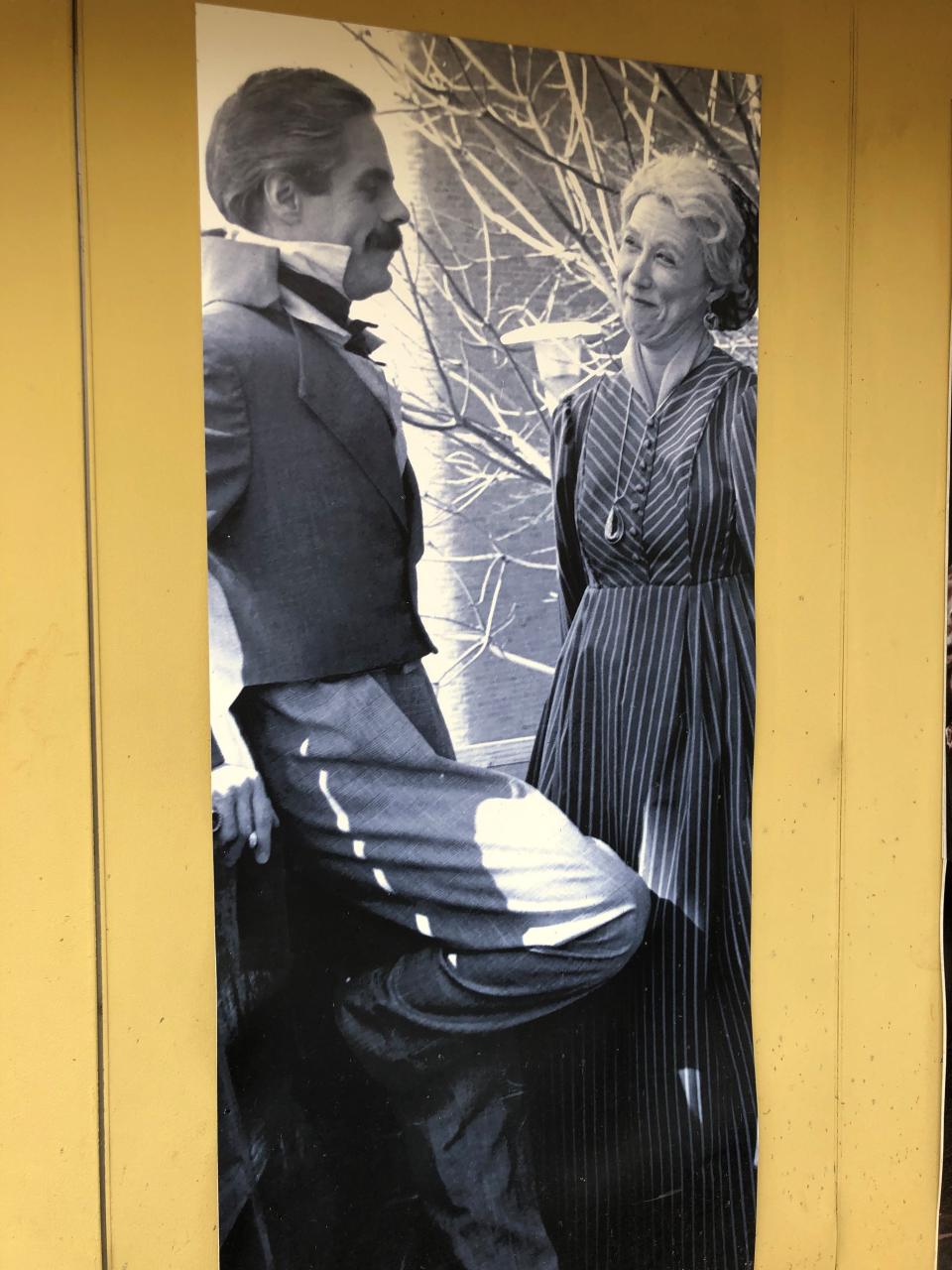 Current Clarence Brown Theatre managing director Tom Cervone is featured on a poster outside the Carousel Theatre for his leading role with Trish Doherty in “The Winter’s Tale” in 1990.