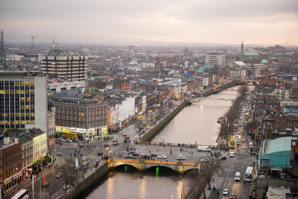 Dublin city centre, Ireland. Photo: Getty