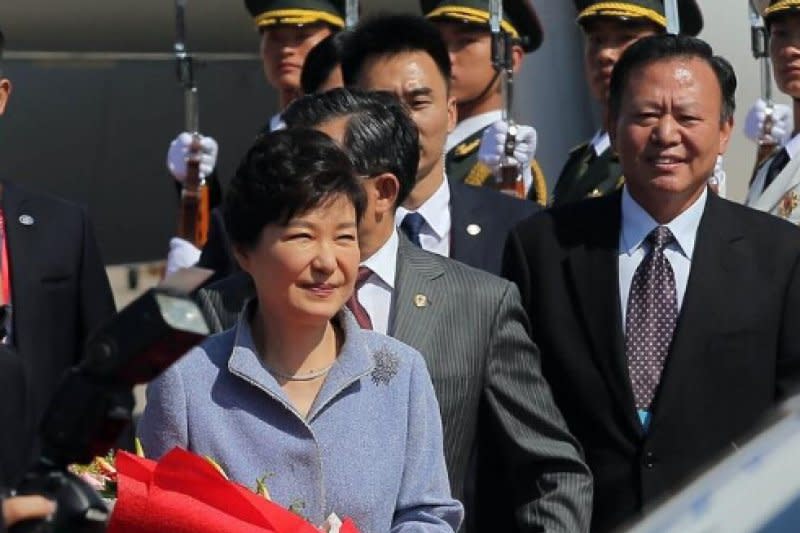 朴槿惠2日抵達北京機場。