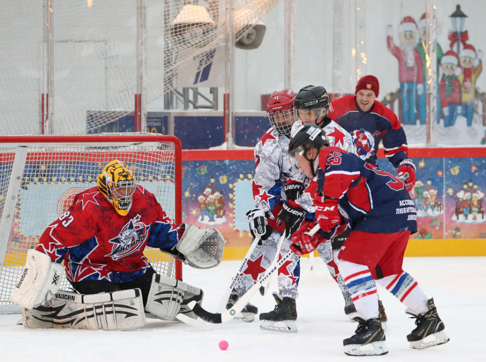 Here for it just based on the fun name alone, tbh.What is it: A cross between hockey and soccer, bandy essentially follows all of the rules of traditional ice hockey, but with a ball instead of a puck. The goalkeeper doesn't have a stick, which means bandy matches are typically pretty high-scoring.Why it was removed: Bandy was included in the 1952 Games as a demonstration sport and was reportedly considered too similar to hockey to warrant official inclusion in future Olympics.