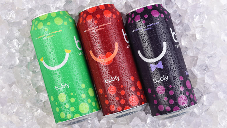 Bubly cans on ice