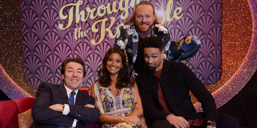 Melanie Sykes appeared on 'Through the Keyhole' in 2018, with Jonathan Ross and Ashley Banjo also on the panel. (ITV)
