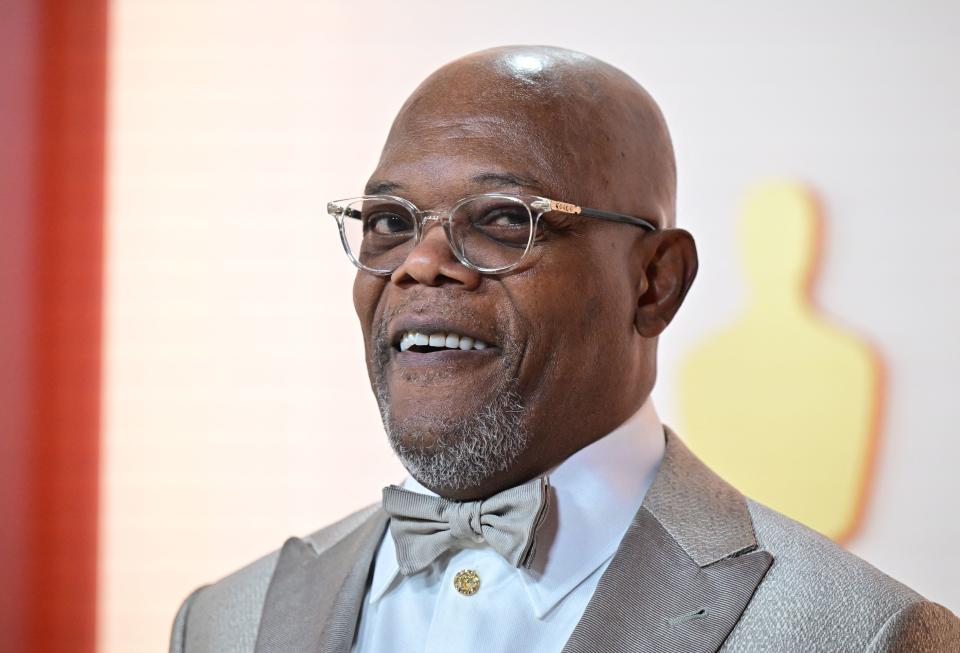US actor Samuel L. Jackson attends the 95th Annual Academy Awards at the Dolby Theatre in Hollywood, California on March 12, 2023. (Photo by Frederic J. Brown / AFP) (Photo by FREDERIC J. BROWN/AFP via Getty Images)