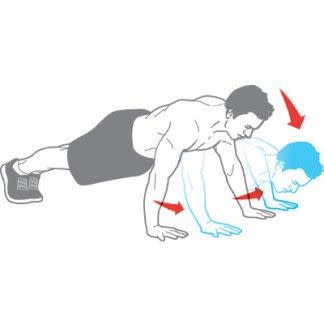 2) Alternating Shuffle Press-up