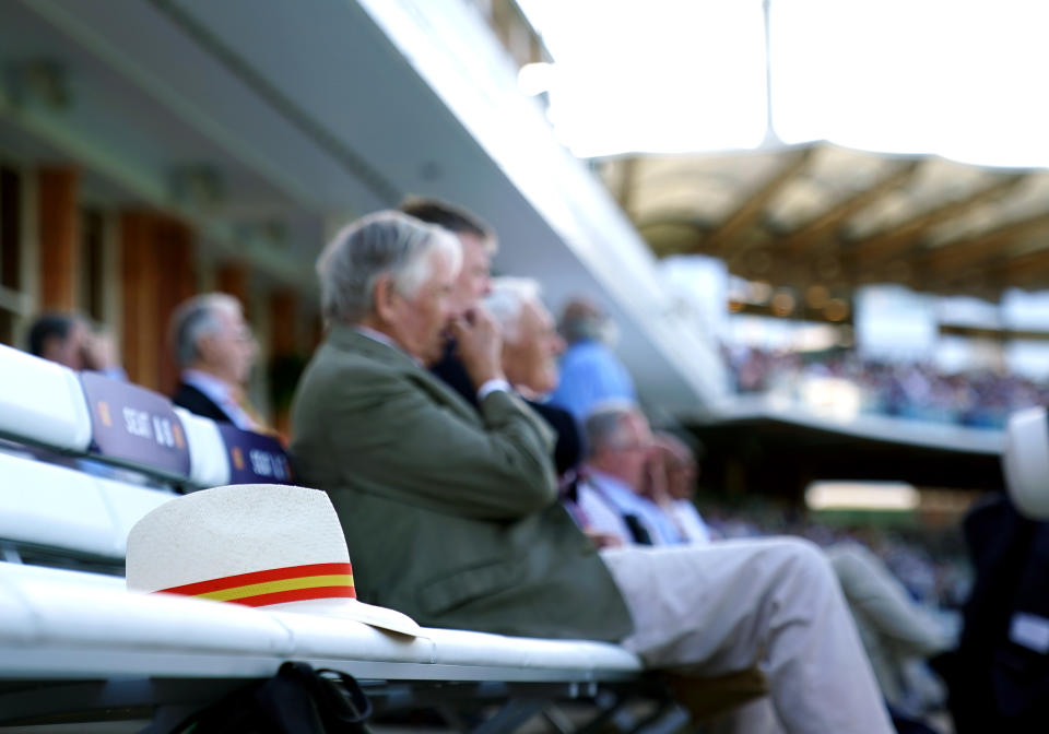 A summer hat on a stand during day three of the cinch Second Test match at Lord's, London. Picture date: Saturday August 14, 2021. (Photo by Zac Goodwin/PA Images via Getty Images)