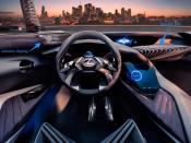 <h3>But more intriguing is the concept’s interior that replaces the driver’s instrument with a hologram globe.</h3>