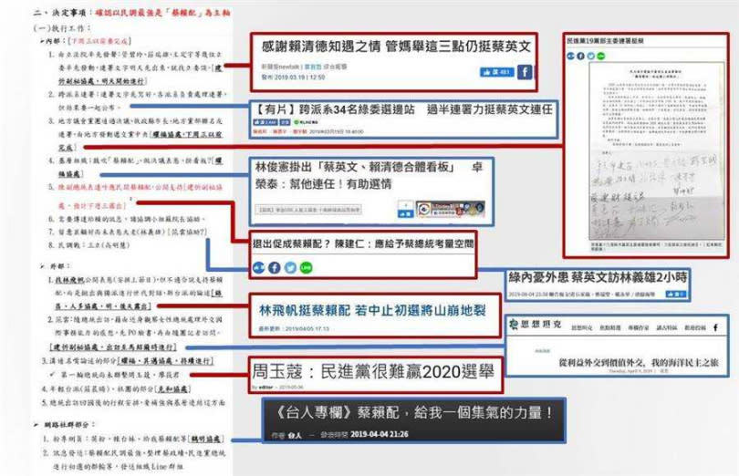 國民黨立委鄭麗文對照外洩文件與新聞整理成表。（圖／鄭麗文臉書）