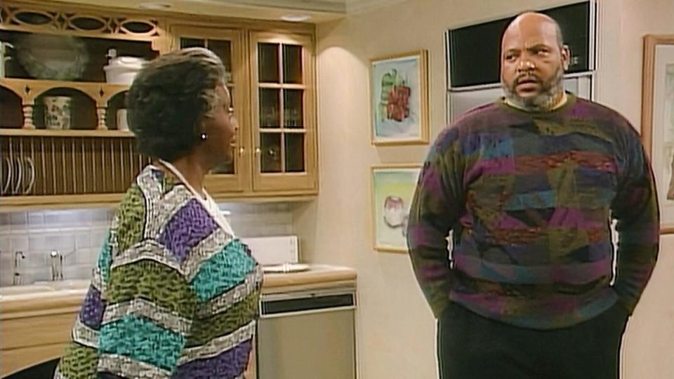 Uncle Phil talks to his mom, Hattie