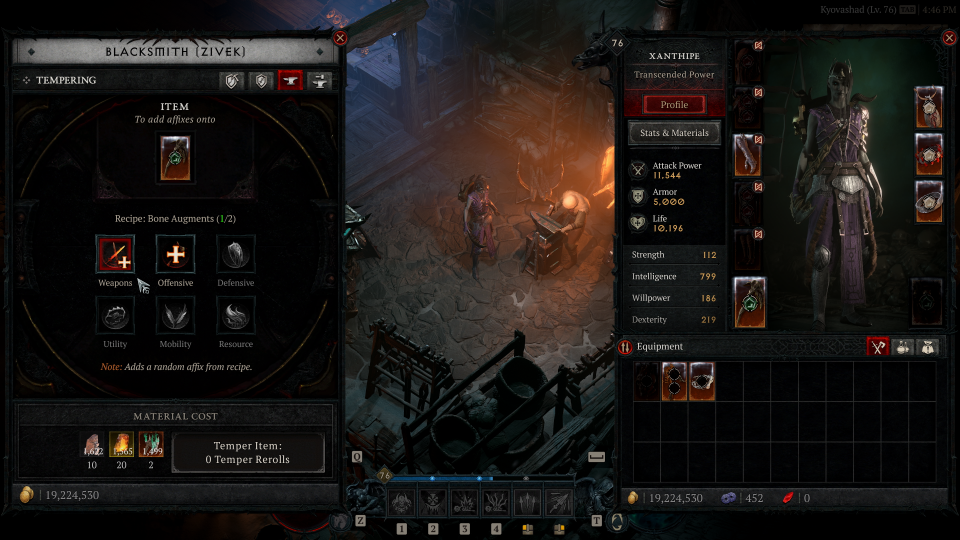 Diablo 4 season 4 loot reborn screenshots of reworked items and crafting systems