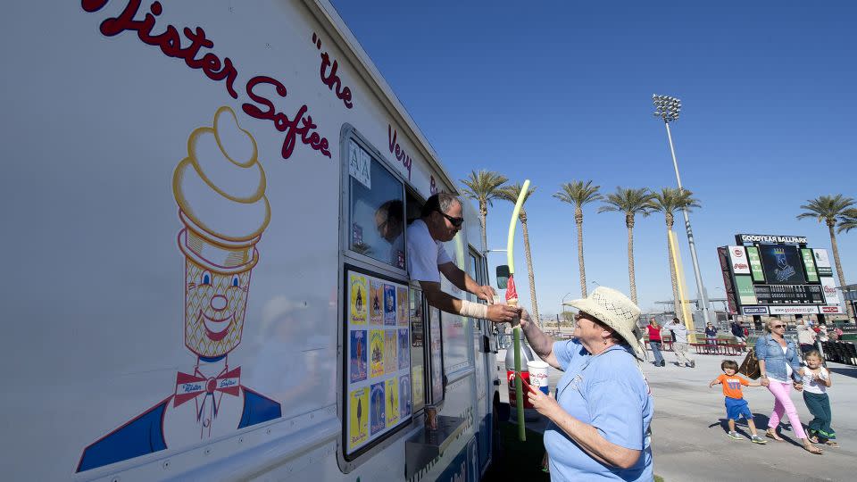 A Mister Softee truck during a spring training baseball game in Goodyear, Arizona, in 2013. - John Sleezer/Kansas City Star/Tribune News Service/Getty Images