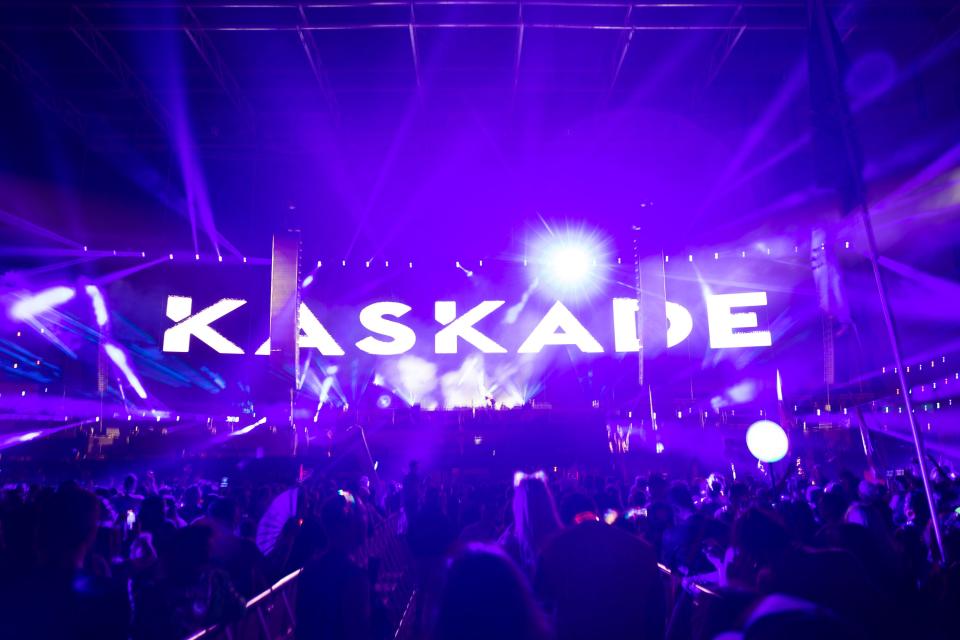 Ryan “Kaskade” Raddon, performs during the EDC music festival at Las Vegas Motorway in Las Vegas on May 20, 2023. | Ryan Sun, Deseret News