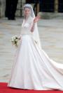 <p>Does it need mentioning? The Duchess of Cambridge was a stunning bride in a white Alexander McQueen gown.</p>