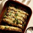 <p>Cheesy, savory <a href="https://www.delish.com/cooking/recipe-ideas/a49105/cheesy-chicken-enchiladas-recipe/" rel="nofollow noopener" target="_blank" data-ylk="slk:enchiladas;elm:context_link;itc:0;sec:content-canvas" class="link ">enchiladas</a> that have a super-green sauce might sound like a project, but mixing store-bought ingredients with fresh stuff speeds everything up without sacrificing flavor. The major “hack” here is using jarred <a href="https://www.delish.com/cooking/recipe-ideas/a30222528/homemade-salsa-verde-recipe/" rel="nofollow noopener" target="_blank" data-ylk="slk:salsa verde;elm:context_link;itc:0;sec:content-canvas" class="link ">salsa verde</a> but punching up the flavor (and nutrients!) by adding a whole bunch of cilantro, fresh garlic, and jalapeños. It gives it a made-from-scratch taste but in a fraction of the time.</p><p>Get the <strong><a href="https://www.delish.com/cooking/a36411847/salsa-verde-enchiladas-recipe/" rel="nofollow noopener" target="_blank" data-ylk="slk:Salsa Verde Enchiladas recipe;elm:context_link;itc:0;sec:content-canvas" class="link ">Salsa Verde Enchiladas recipe</a></strong>.</p>