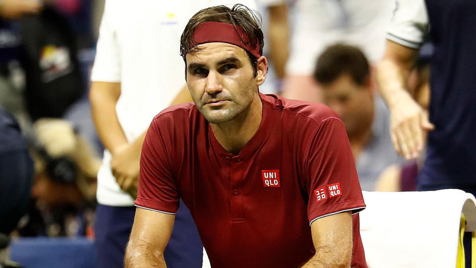 Roger Federer conceded after his defeat that he struggled in the heat and humidity. Pic: Getty
