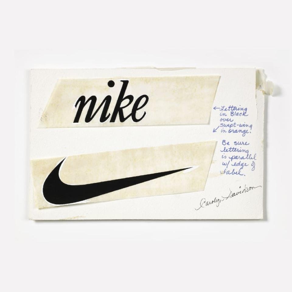 the original swoosh design for nike by carolyn davidson