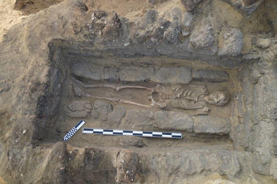 One of the burials found at Saqqara.