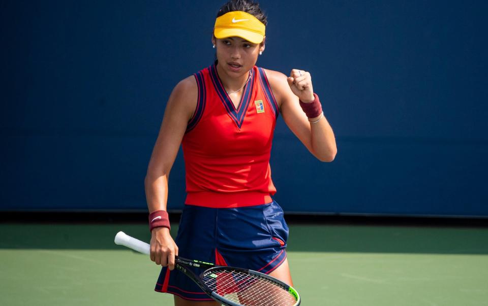 Emma Raducanu survives 35-degree New York heat to keep US Open main draw dreams alive - GETTY IMAGES