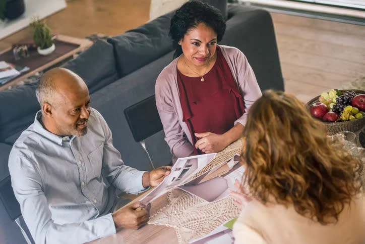 A couple creating an estate plan.