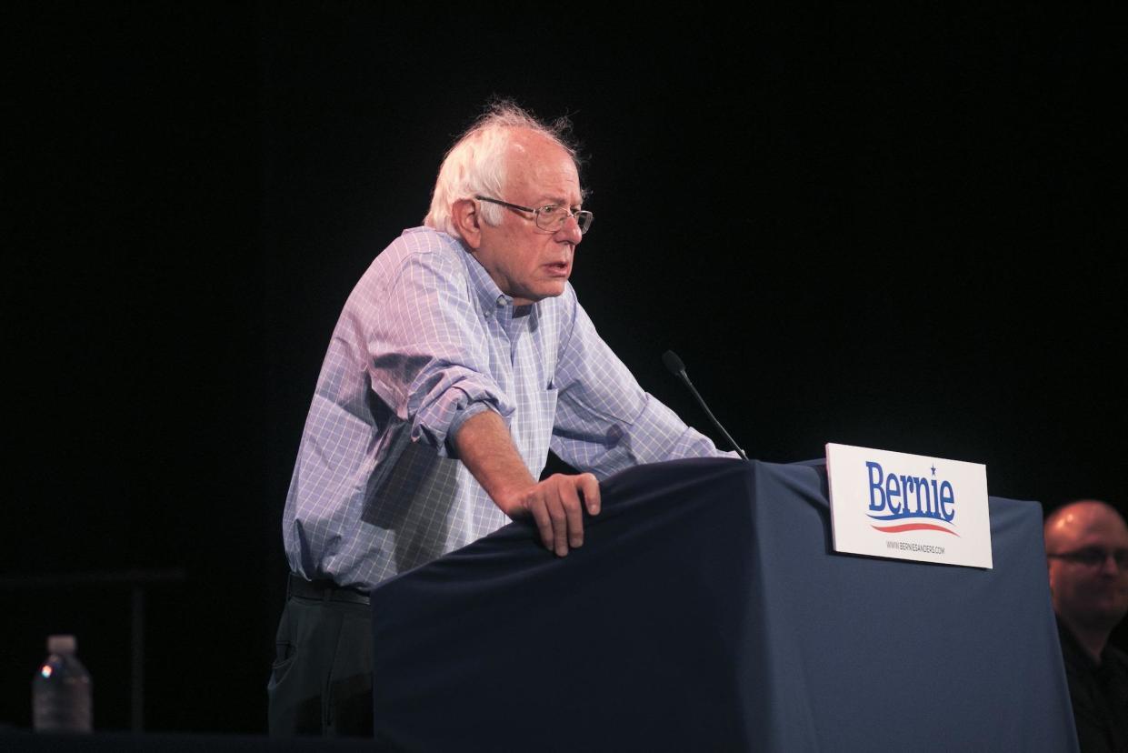 Bernie Sanders holds a rally on jobs, healthcare, and the economy at Shawnee State University on August 22, 2017: Getty Images