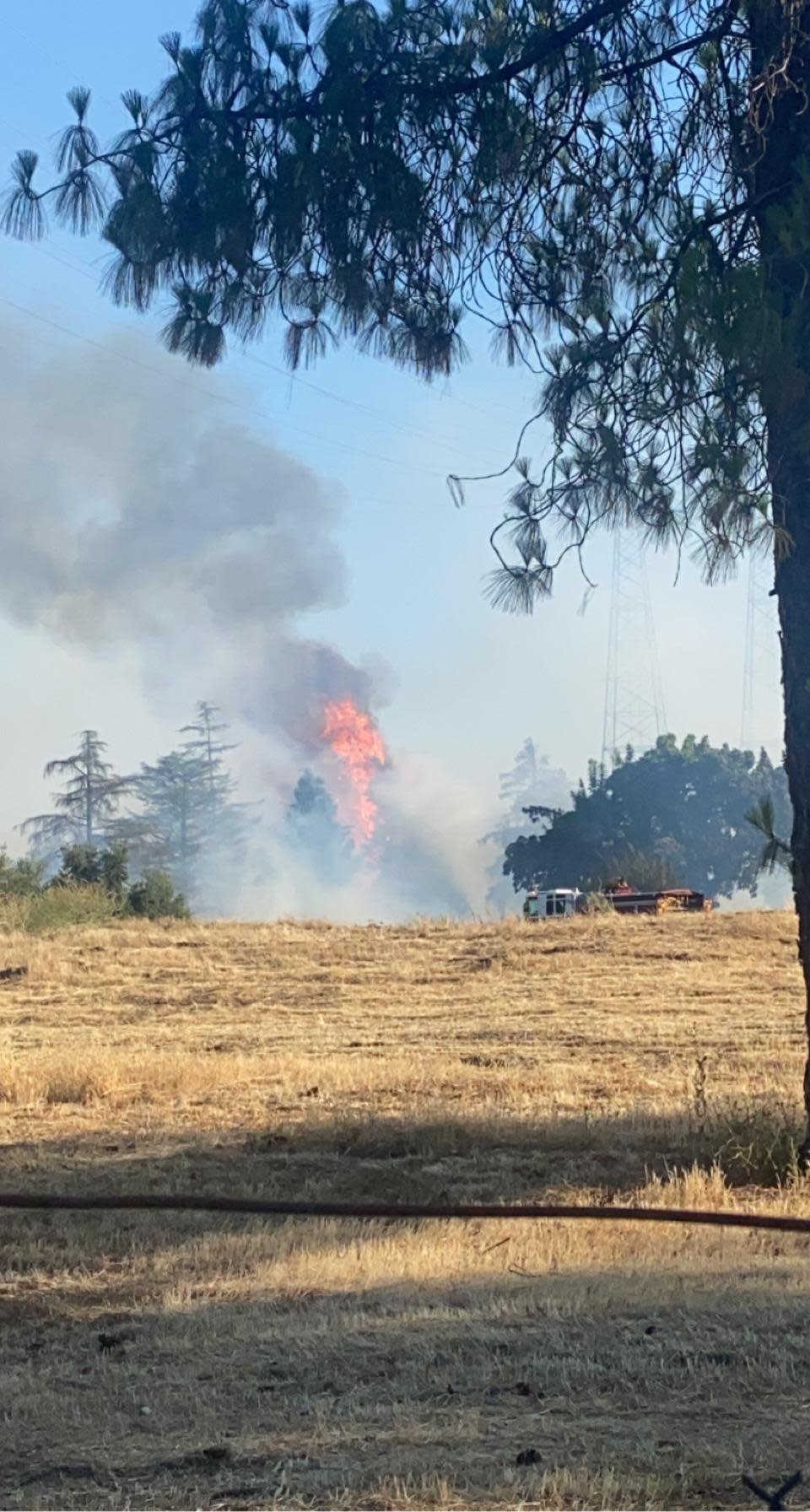 Stockton Fire Dept. were fighting a fire at the shuttered Van Buskirk golf course.