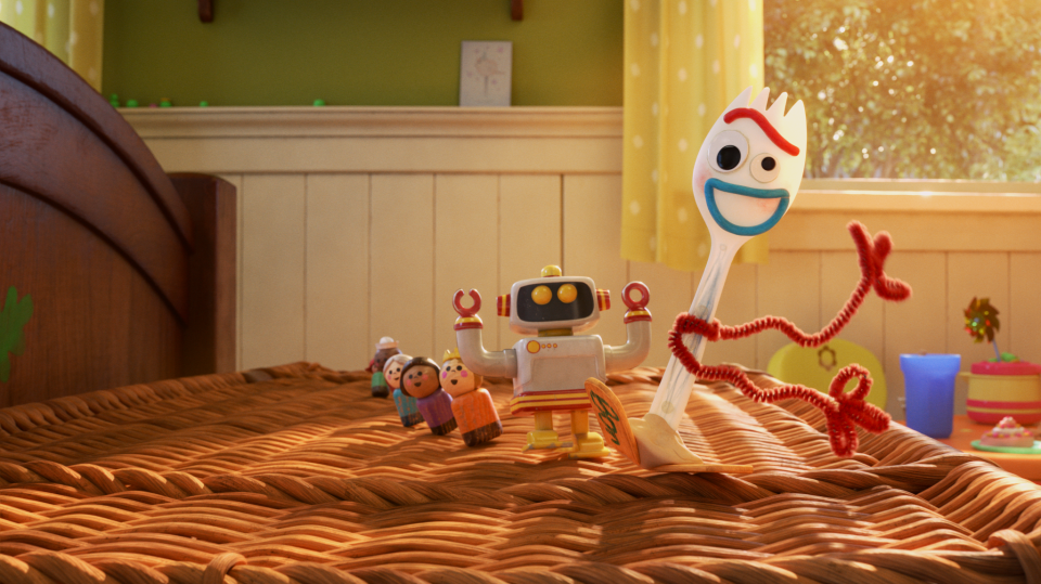 A still from new Disney+ show <i>Forky Asks A Question</i>. (Disney)