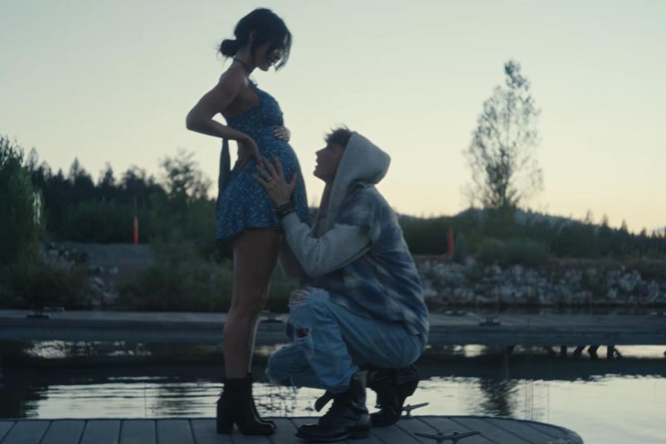 <p>MGK/Youtube</p> Megan Fox and Machine Gun Kelly in the music video for "Lonely Road"