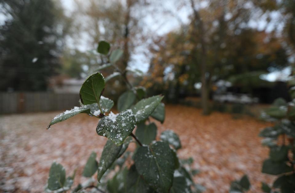The first snow of the season fell on Nov 1. According to the National Weather Service, they don’t expect much of an accumulation of snow.