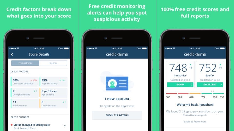 <p>Credit Karma lets you check your credit score. Free. </p>