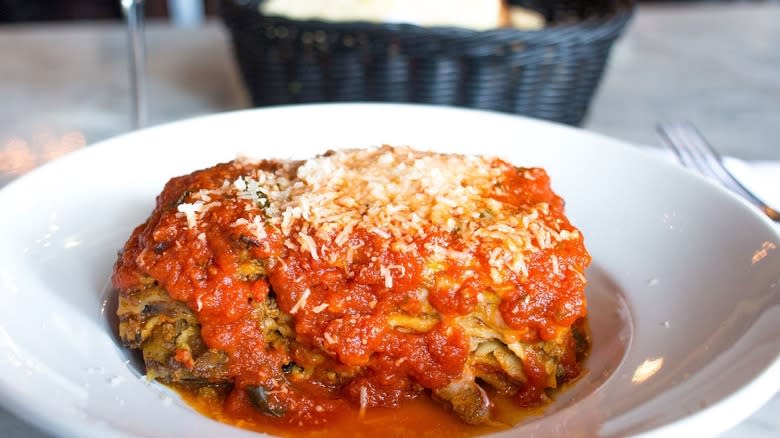 Lasagna at Mama Mia Trattoria, Portland