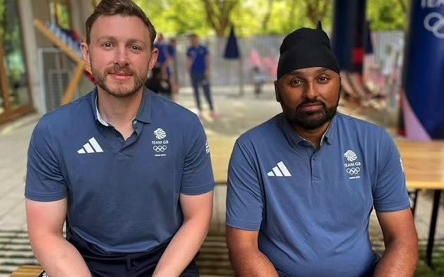 GB Boxing's Robbie Lillis (left) and Harj Singh helped to saved a Uzbek coach's life at the Paris 2024 Olympics/Team GB medical staff save life of Uzbek boxing coach after cardiac arrest