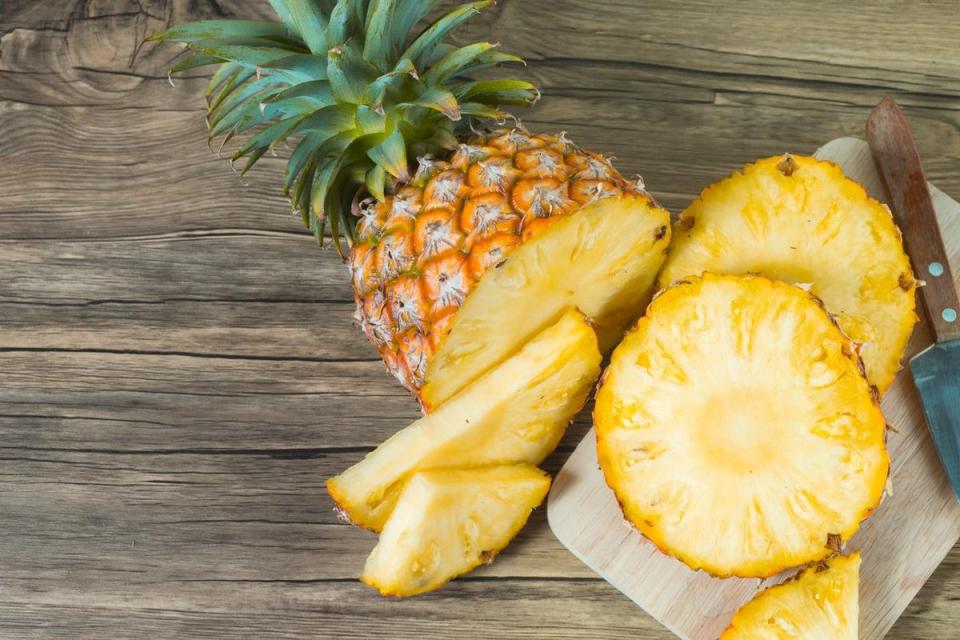 Pineapple overtakes avocado as the UK's fastest-selling fruit: According to Tesco, pineapple has overtaken avocado as the UK’s fastest-selling fruit, with sales increasing by 15 per cent in 2017.In comparison, avocado sales rose by just under 10 per cent last year. The popular supermarket says the surge in popularity comes as shoppers buying the versatile fruit are beginning to use it as a main ingredient in everything from curries and barbecues, to juices and cocktails (Getty)