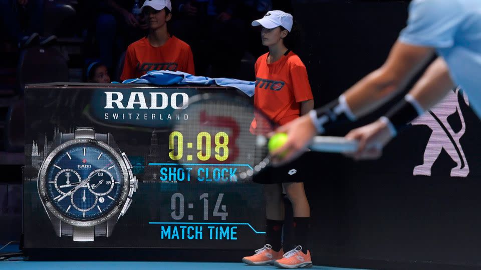 The shot clock was tested at the ATP NextGen finals. Pic: Getty