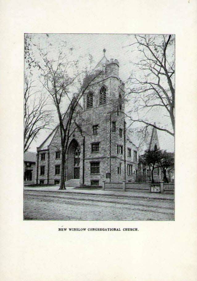 The New Winslow Congregational Church was once a Gothic, sandstone structure at 61 Winthrop St.