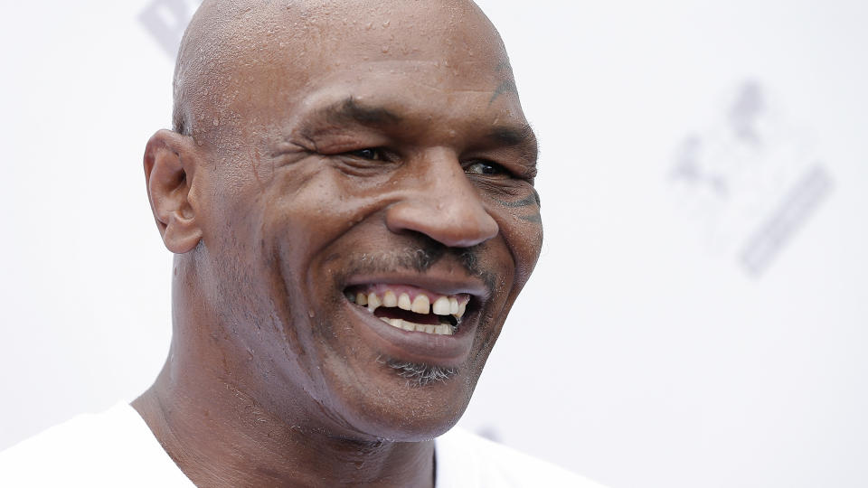 BEIJING, CHINA - MAY 24:  Former Heavy Weight Champion Boxer Mike Tyson  attends the Great Wall Weigh-in of IBF World Boxing Championship Bout at Mutianyu on May 24, 2016 in Beijing, China.