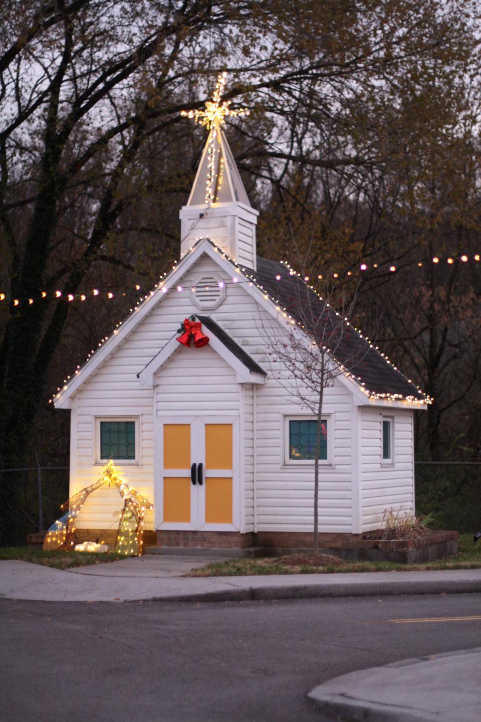 Church decorations at A Safety City Christmas on Dec. 1, 2021.