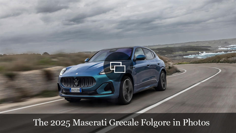 Driving a 2025 Maserati Grecale Folgore.