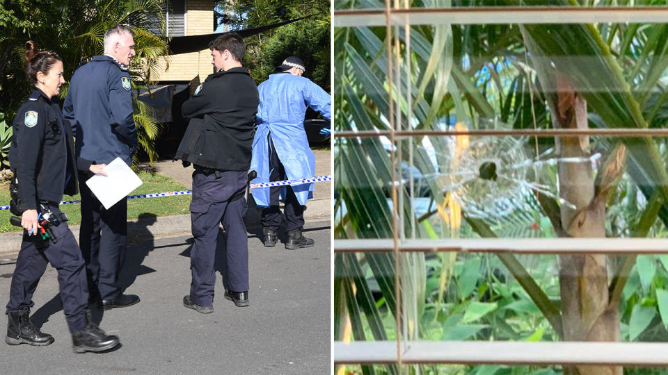 Five bullets were found inside Justis Huni's Brisbane family home. Pic: AAP/Twitter
