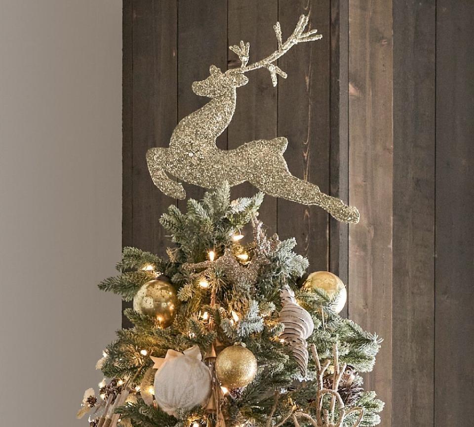 <p><a href="https://go.redirectingat.com?id=74968X1596630&url=https%3A%2F%2Fwww.potterybarn.com%2Fproducts%2Fglitter-stag-tree-topper%2F&sref=https%3A%2F%2Fwww.housebeautiful.com%2Fentertaining%2Fholidays-celebrations%2Fg45735039%2Fchristmas-tree-topper-ideas%2F" rel="nofollow noopener" target="_blank" data-ylk="slk:Shop Now;elm:context_link;itc:0;sec:content-canvas" class="link ">Shop Now</a></p><p>Glitter Stag Tree Topper</p><p>potterybarn.com</p><p>$39.50</p>