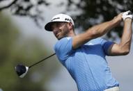Mar 26, 2017; Austin, TX, USA; Dustin Johnson of the United States plays against Jon Rahm of Spain during the final round of the World Golf Classic - Dell Match Play golf tournament at Austin Country Club. Mandatory Credit: Erich Schlegel-USA TODAY Sports