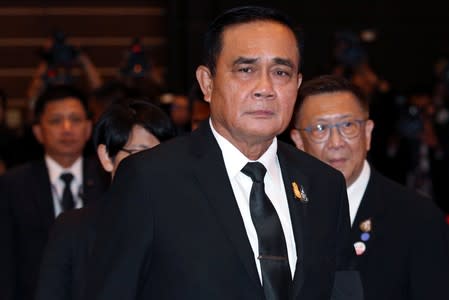 Thailand's Prime Minister Prayuth Chan-ocha attends the 2019 National Anti-Trafficking in Persons Day at a Convention Center in Bangkok